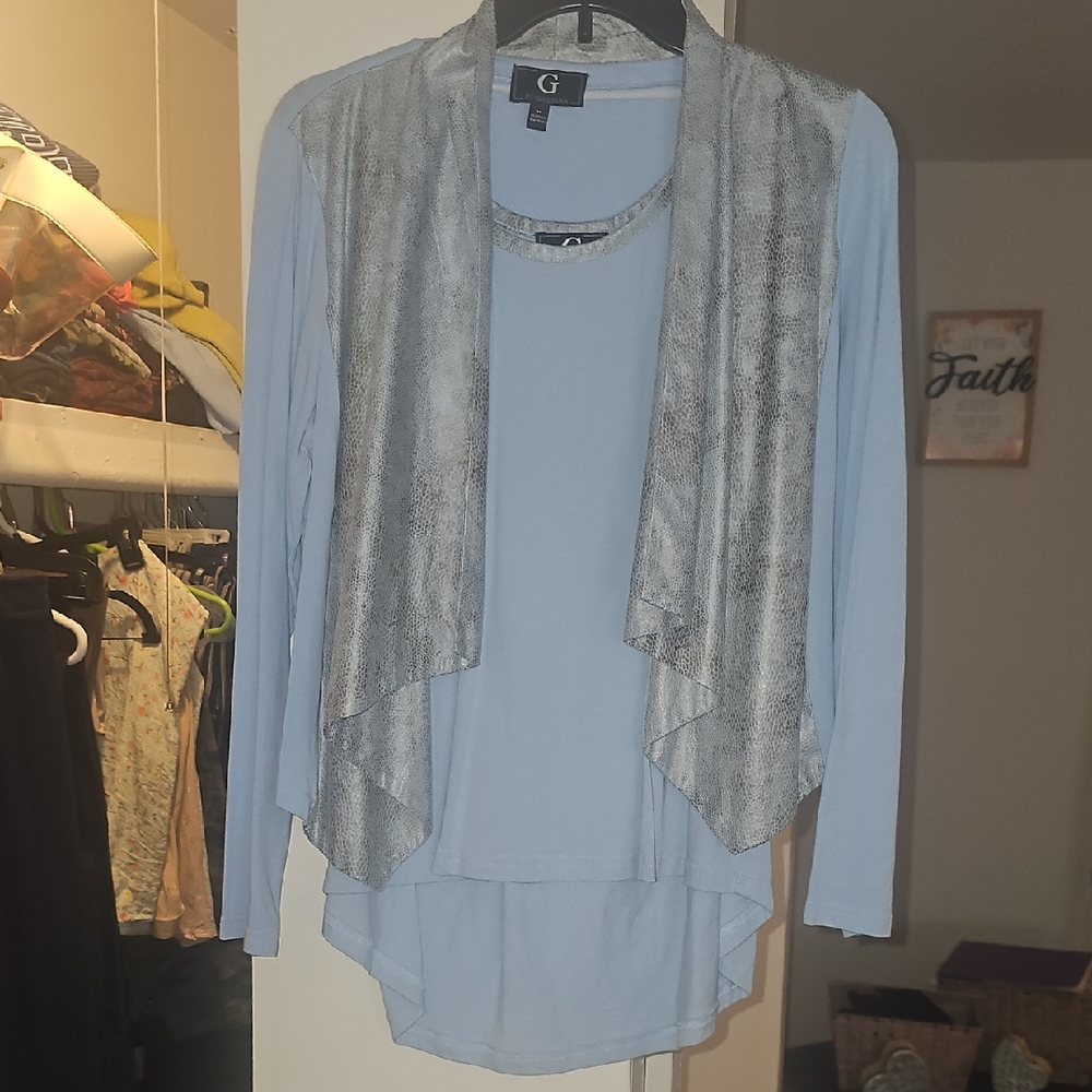 ray and Blue Women's Layered Top by